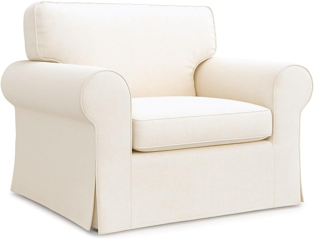 Ektorp Chair Cover Replacement for IKEA Ektorp Armchair Cover, Ektorp Chair Slipcover, Ektorp Cover Only!(Daily Off White)