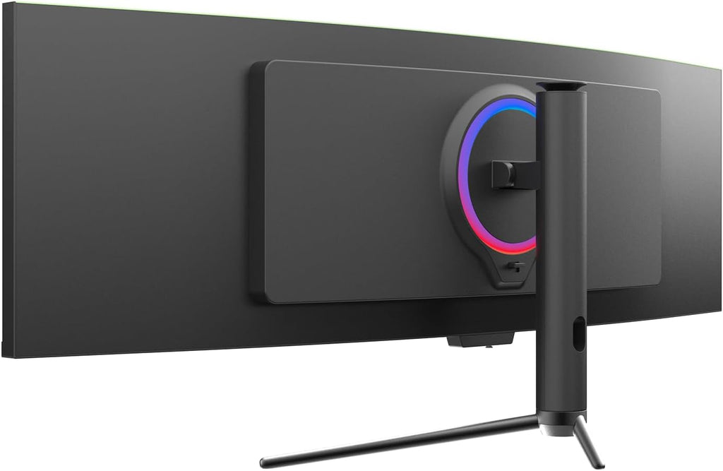 GAMEPOWER DQ49 inch Curved Ultrawide Gaming Monitor, 1Ms, 120Hz Refresh Rate, 32:9, DQHD, 5K 5120x1440p, R1800, 99% sRGB, HDR400, DisplayPort, HDMI, FreeSync, Gsync, Height - Tilt Adjustable