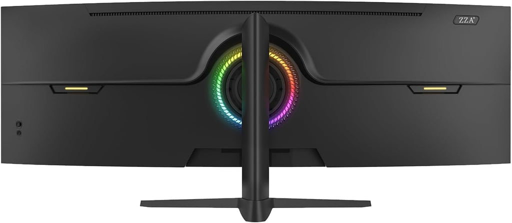 ZZA Ultrawide 49 Inch Curved Monitor 5K Large Computer Monitor 165Hz, DQHD 5120×1440 Curved 1500R AMD FreeSync 120% sRGB Height Adjustable, HDMI 2.1 & DP 1.4, VESA Mount – Black
