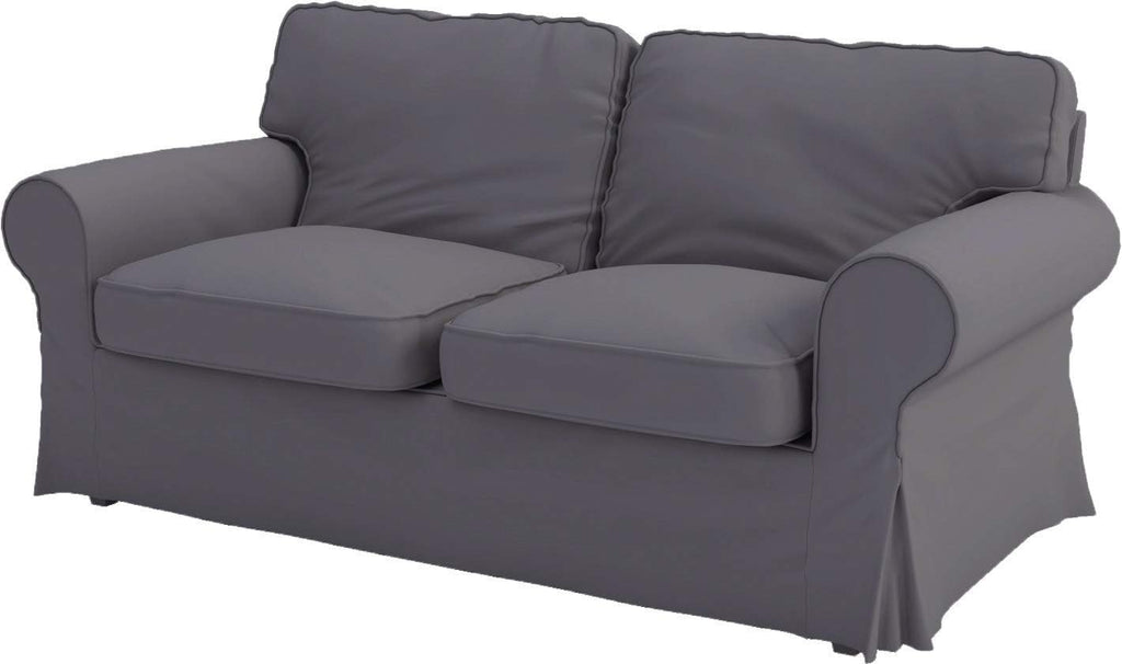 Sofa Covers Compatible with IKEA Ektorp 3 Seat Sofa Slipcovers (Polyester Flax Dark Gray, Ektorp Loveseat)