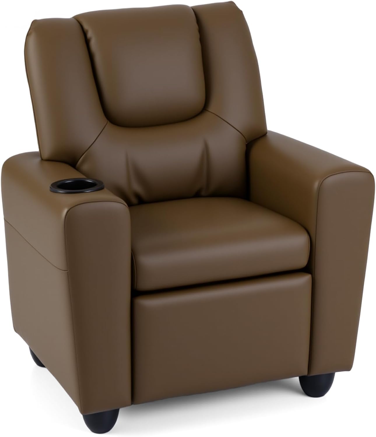 Costzon Kids Recliner Chair with Cup Holder, Toddler Adjustable Lounge Chair w/Footrest for Boys Girls Room, Ergonomic Baby Child Furniture Sofa for Age 3+ Gifts, Kids Mini Recliner up to 150 lbs