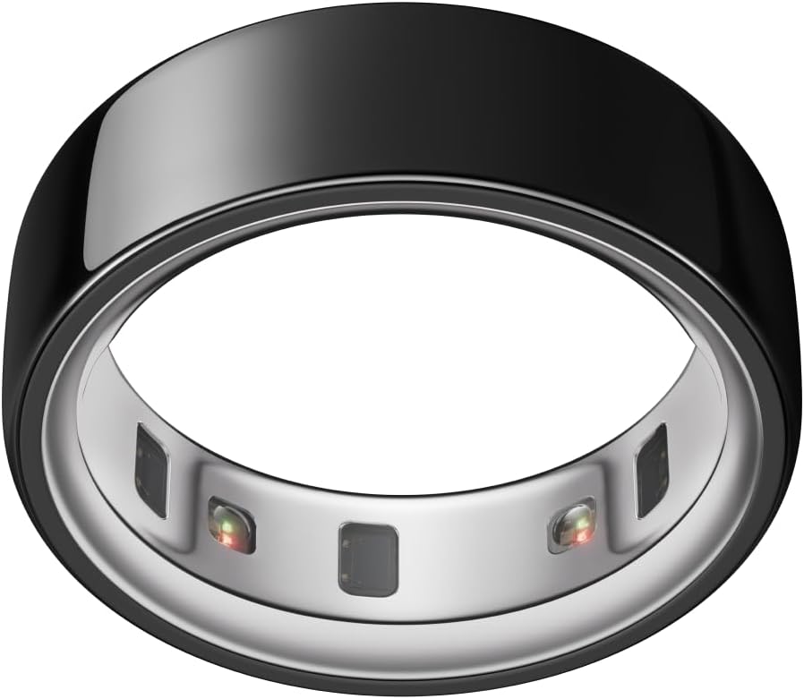 Oura Ring 4 - Black - Size 9 - Sleep, Activity, Women's Health, AI Advisor, Up to 8 Days of Battery Life, Size Before You Buy, Android & iOS Compatible
