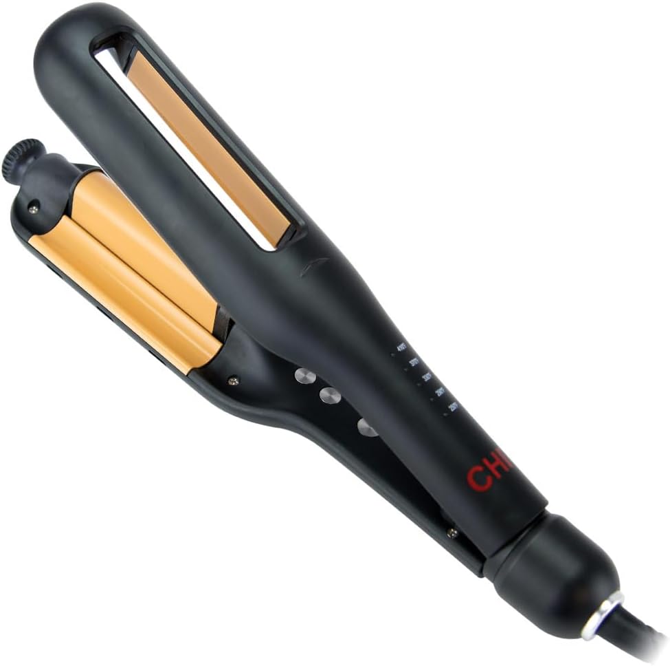 CHI Multi-Wave Styler, Hair Waver With Adjustable Barrel For Customizable Waves, Reduces Frizz & Increases Shine, Black