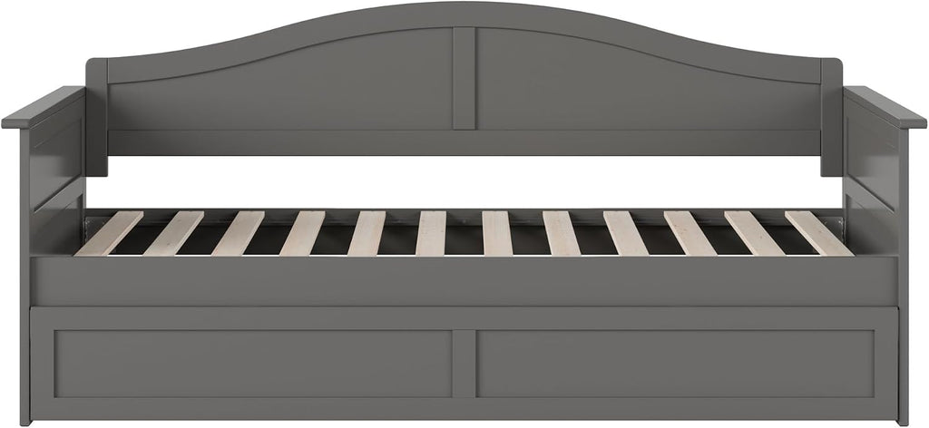 AFI, Acadia Twin Size Wood Daybed Frame with Twin Trundle, Grey