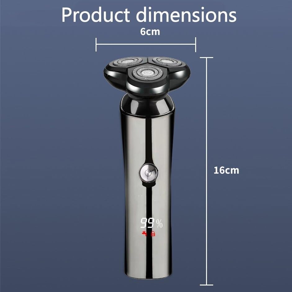 Head Shaver for Men, Electric Shaver Men Rechargeable Rotary Floating Razor Beard Hair Trimmer LCD Display Shaving Machine Wet and Dry