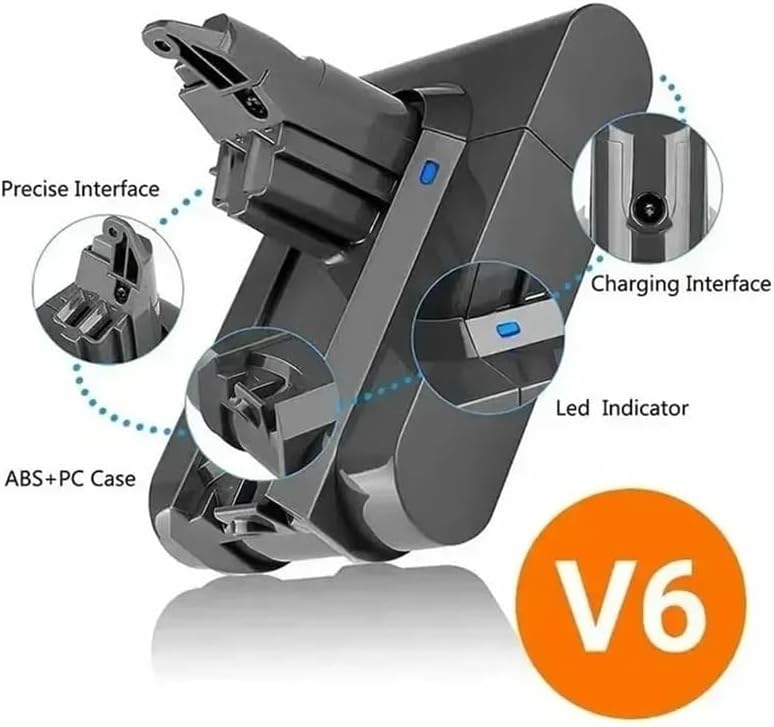 Compatible for Dyson V6 V7 V8 V10 V11 V12 12.8mAh Battery Vacuum Cleaner Battery SV12 Battery for Cyclone Animal Cyclone Total Clean(V12 6800mAh 1pcs)
