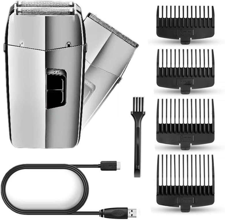 Electric Razors for Men, Waterproof 2in1 Rechargeable foil Electric Shaver Hair Trimmer Electric Razor Beard Bald Shaving Machine for Men