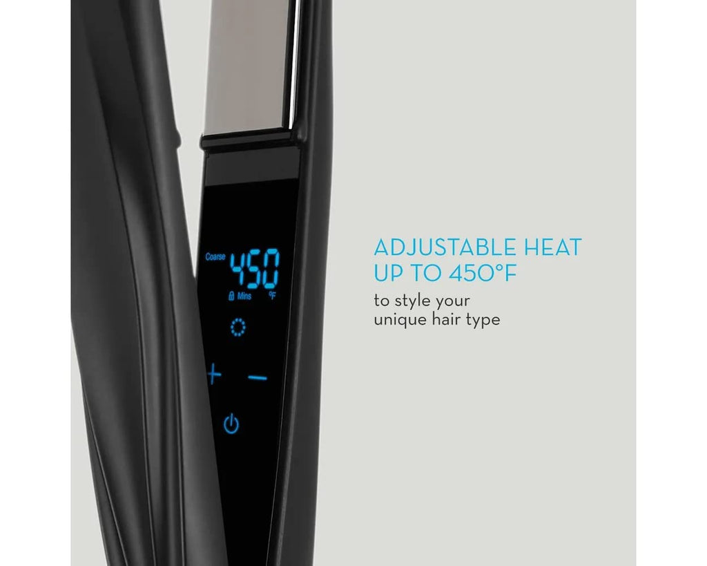 Neuro by Paul Mitchell Halo 1' Titanium Flat Iron, Adjustable Heat Settings, for Advanced Straightening + Curling