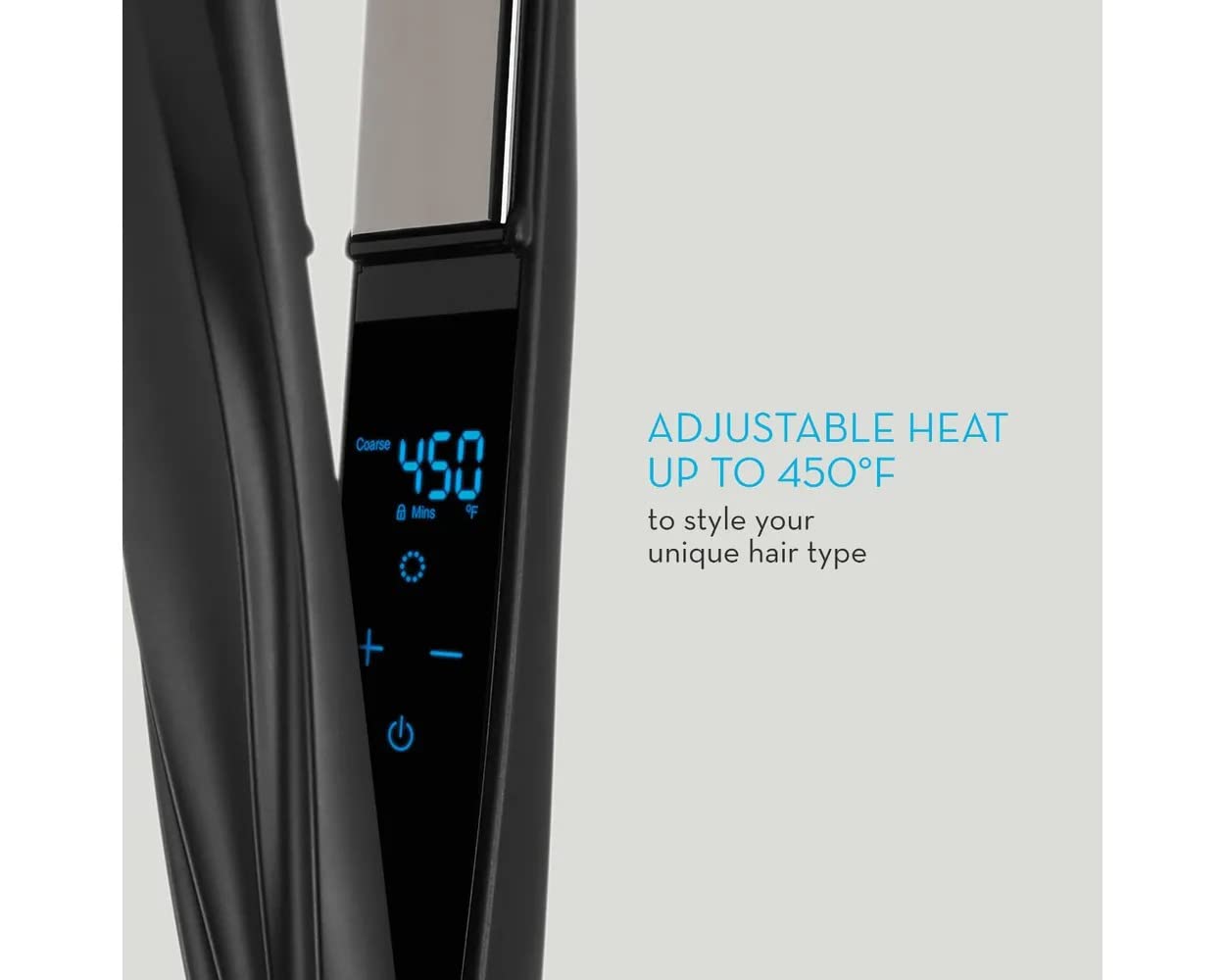 Neuro by Paul Mitchell Halo 1' Titanium Flat Iron, Adjustable Heat Settings, for Advanced Straightening + Curling