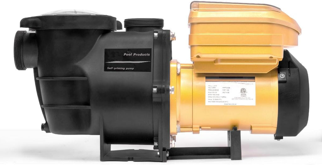 XtremepowerUS 1.5HP High Flow Variable Speed Pool Pump Intelligent Control Panel Swimming Pool Pump Inground with 2' Inch Fitting Adapter Slip-On Set, 230V