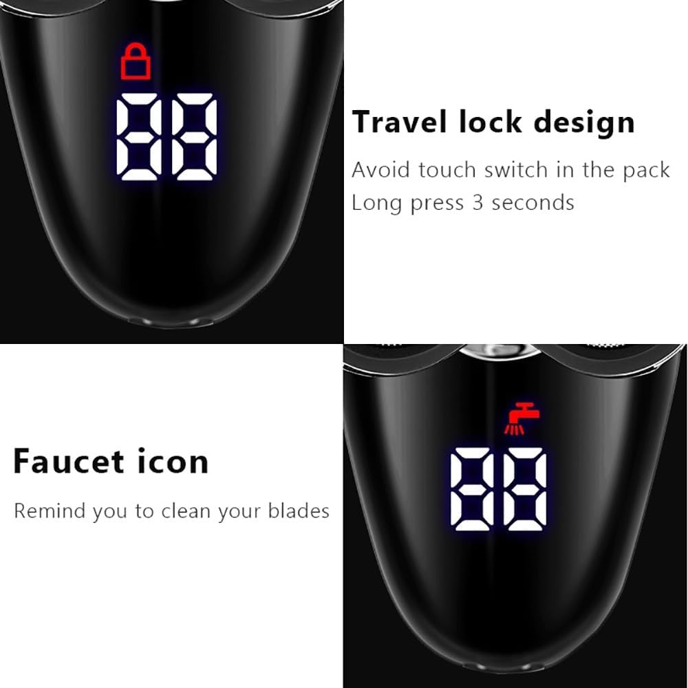 Head Shaver for Men, 5 in 1 Facial & Body Grooming Set Electric Shaver Hair Trimmer Beard Electric Razor for Men Bald Shaving Machine Digital LCD Display