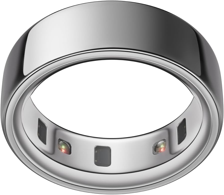 Oura Ring 4 - Silver - Size 13 - Sleep, Activity, Women's Health, AI Advisor, Up to 8 Days of Battery Life, Size Before You Buy, Android & iOS Compatible