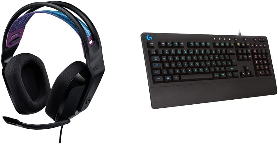 Logitech G335 Wired Gaming Headset and Logitech G213 Prodigy Gaming Keyboard