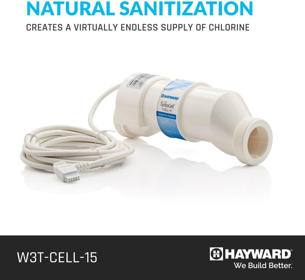Hayward Salt Cell for Pool Chlorinator TurboCell W3T-CELL-15 Replacement for T-CELL-15, Salt Chlorine Generator for In-Ground Pools up to 40,000 Gallons