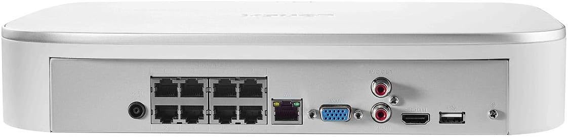 Lorex Technology N4K2-84WD 8 Channel 4K Fusion NVR System with Four 4K (8MP) IP Dome Cameras with Listen-in Audio, 130ft Night Vision, Color Night Vision, 4 Dome