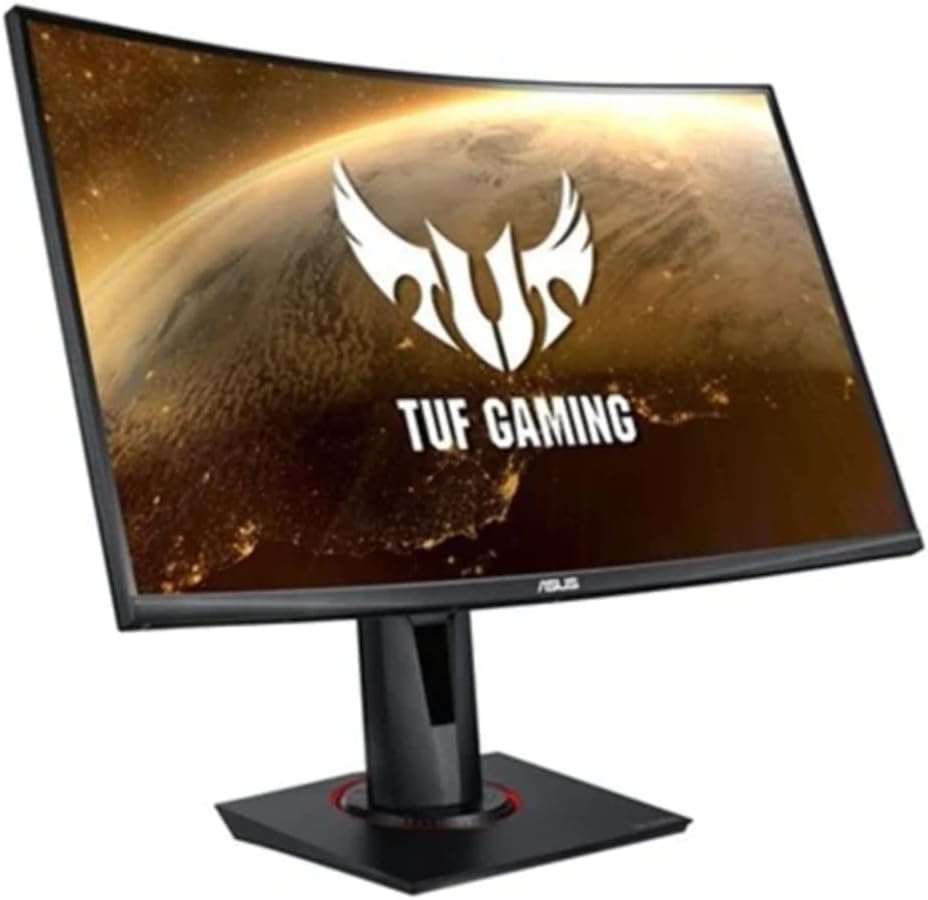 ASUS TUF Gaming VG27VQ 27' Curved Monitor, 1080P Full HD, 165Hz (Supports 144Hz), Freesync, 1ms, Extreme Low Motion Blur, Eye Care, DisplayPort HDMI,Black
