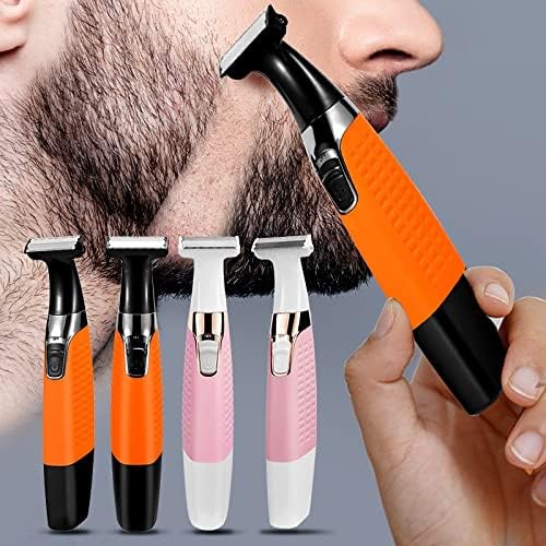 Electric Razors for Men, Electric Shaver for Men Rechargeable Beard Trimer Waterproof Razor Professional Hair Shaving Machine Grooming Women Shaver Blade (Color : Orange with Box)