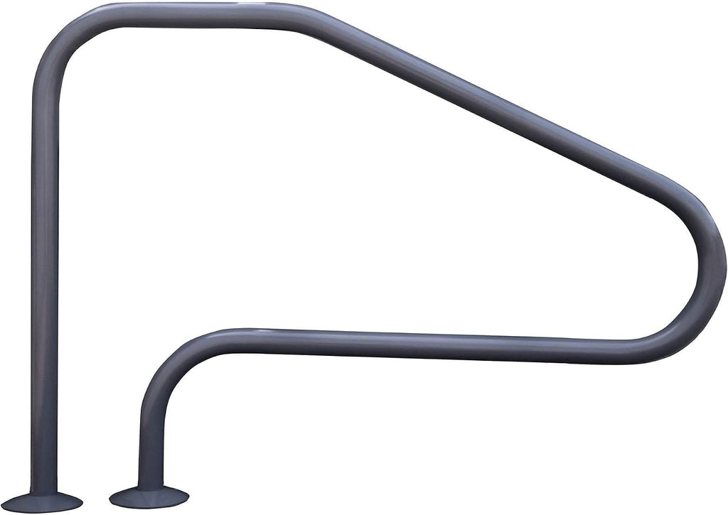 Saftron RTD-448-GG 4 Bend Swimming Pool Mounted Polymer Handrail, Graphite Gray