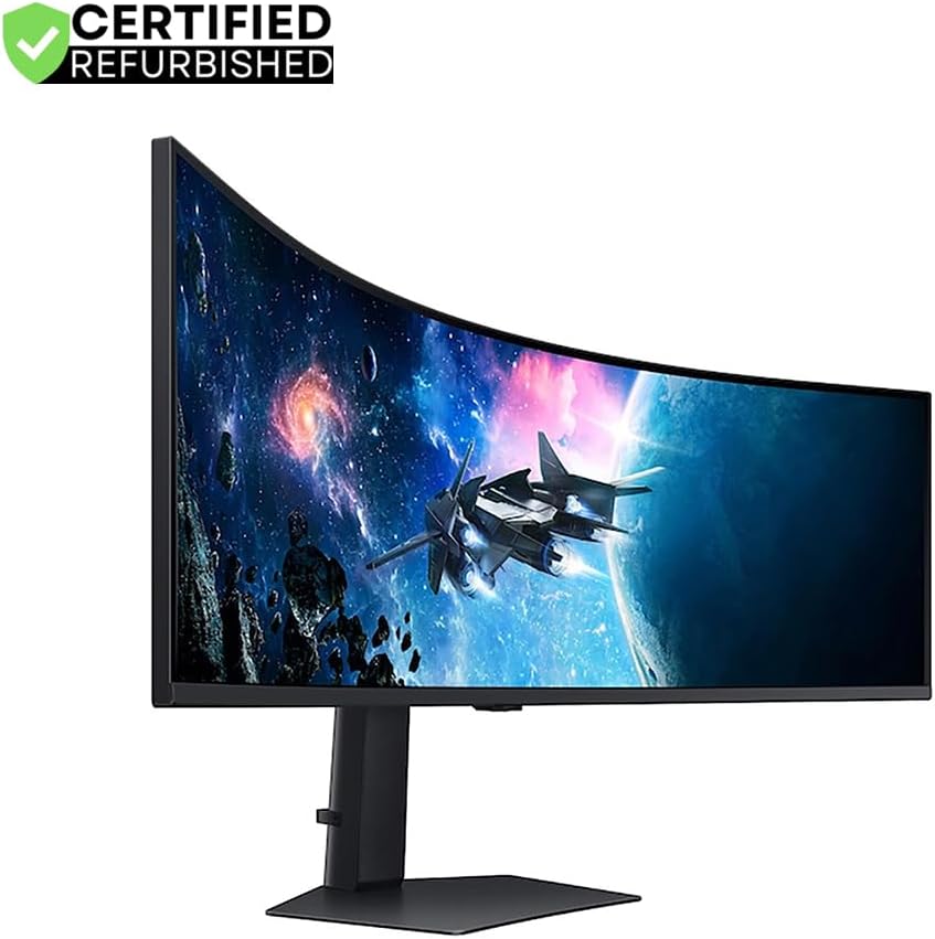 Samsung (Refurbished LS49CG954E 49 inch Odyssey G9 G95C DQHD 240Hz 1ms(GtG) DisplayHDR 1000 Curved Gaming Monitor Bundle with 2 YR CPS Enhanced Protection Pack (Renewed)