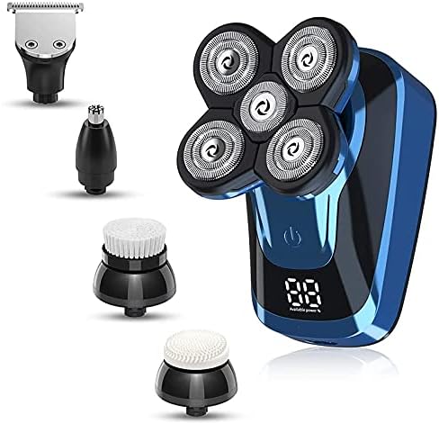 Electric Razor for Men, 5 In 1 Facial&body Waterproof Men Grooming Set Electric Shaver Hair Trimmer Electric Razor Beard Bald Shaving Machine Rechargeable