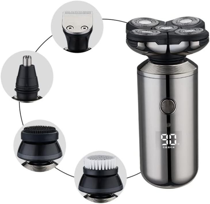 Electric Razor for Men, 5 IN 1 Wet Dry Electric Shaver Men Bald Shaving Machine Beard Hair Trimmer Body Facial Razor Rechargeable Kit