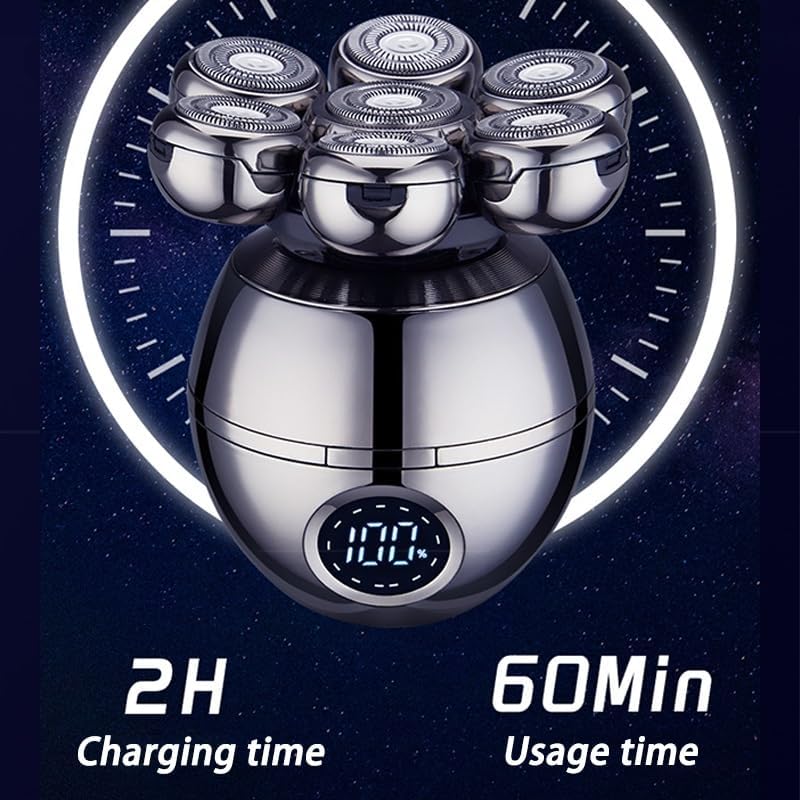 Head Shavers for Bald Men, 7D Floating Cutter Head Base Charging Portable Electric Shaver for Men Face Beard Trimmer Clipper Man Waterproof Shaving Machine