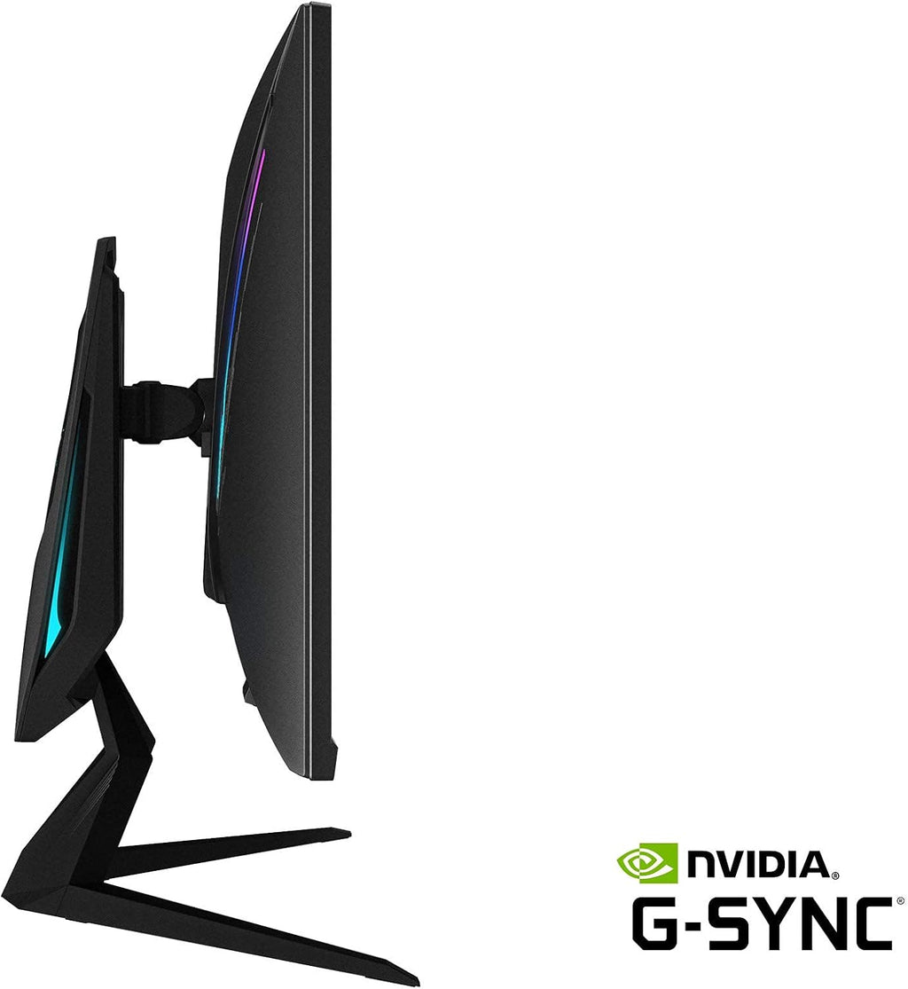 AORUS FI32Q 32' 1440p HBR3, NVIDIA G-SYNC Compatible, Exclusive Built-in ANC, KVM, 2560x1440 Display, 1ms Response Time, 94% DCI-P3, 1x DisplayPort 1.4, 2X HDMI 2.0, 2X USB 3.0, 1x USB C (Renewed)