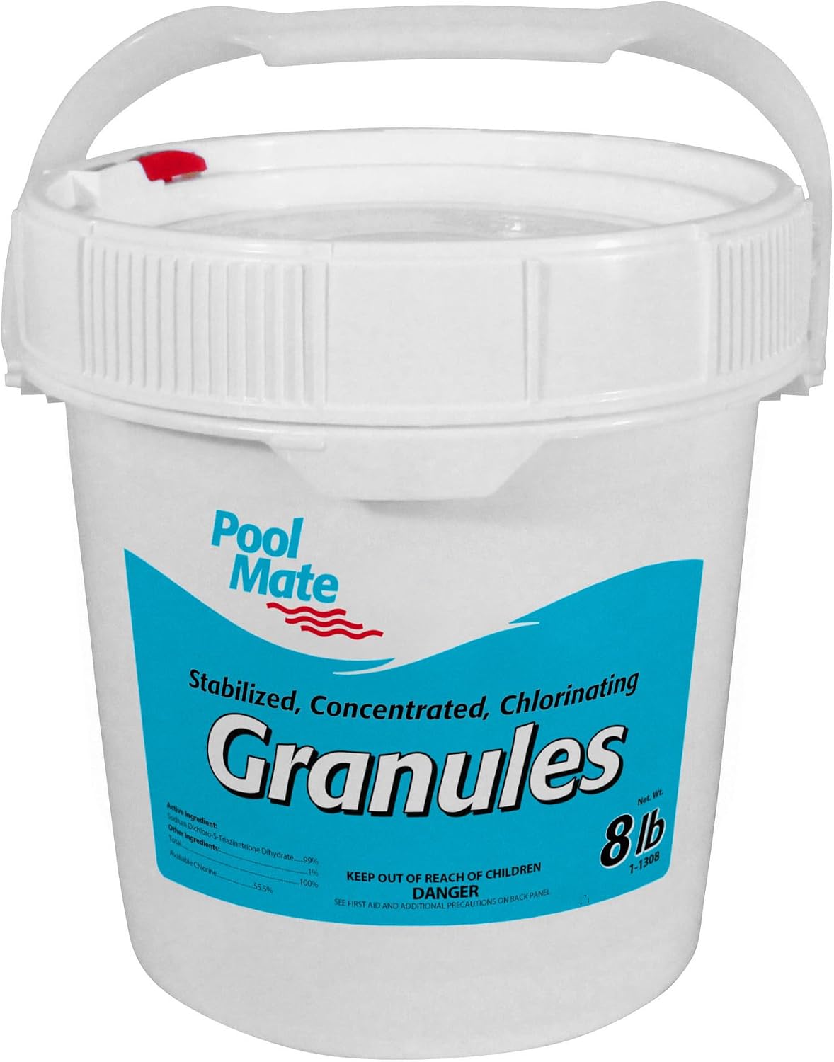 Pool Mate 16-Pounds Premium Pool Chlorine Granules, Concentrated Chlorinating Granules, Made in USA