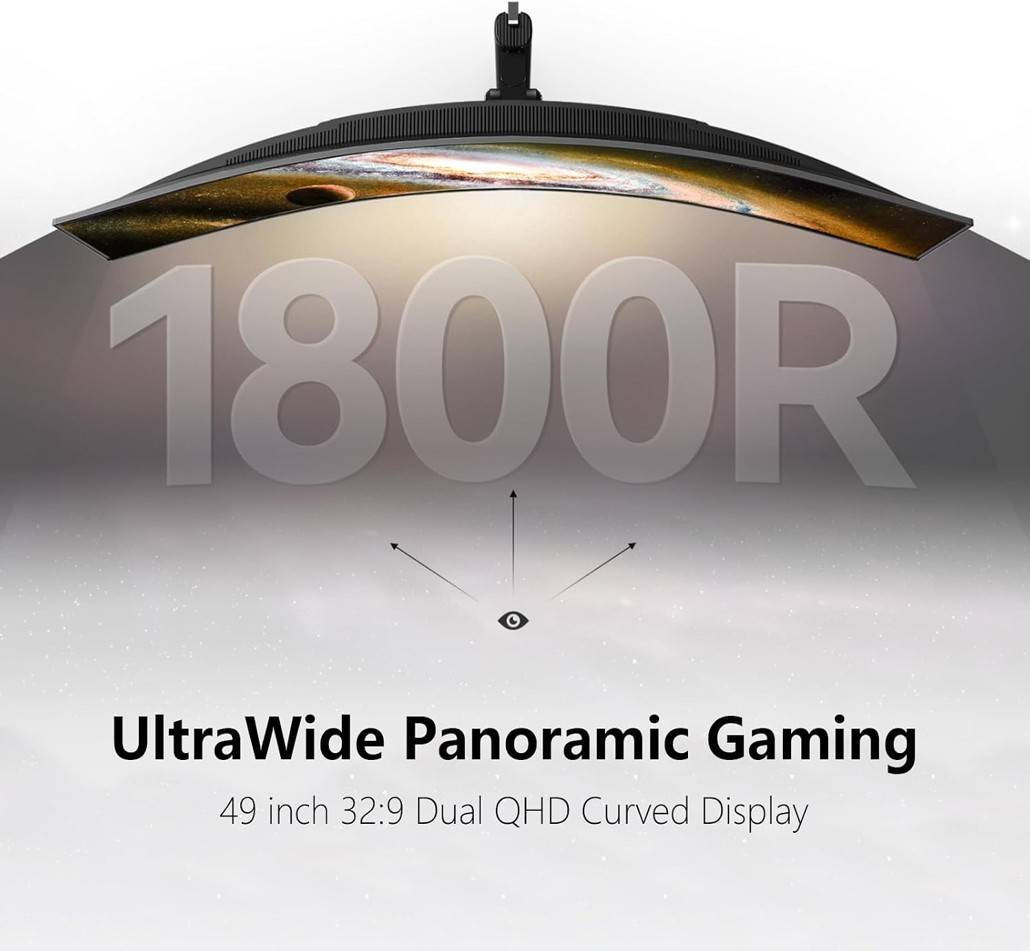 INNOCN 49' OLED Ultrawide Curved Monitor 5K2K 5120 x 1440p 144Hz, 0.03ms, Computer Monitor for AI PC, USB Type C 90W, HDMI 2.1, DisplayPort, USB Hub, Speakers, Adaptive-Sync, Adjustable Stand, Black