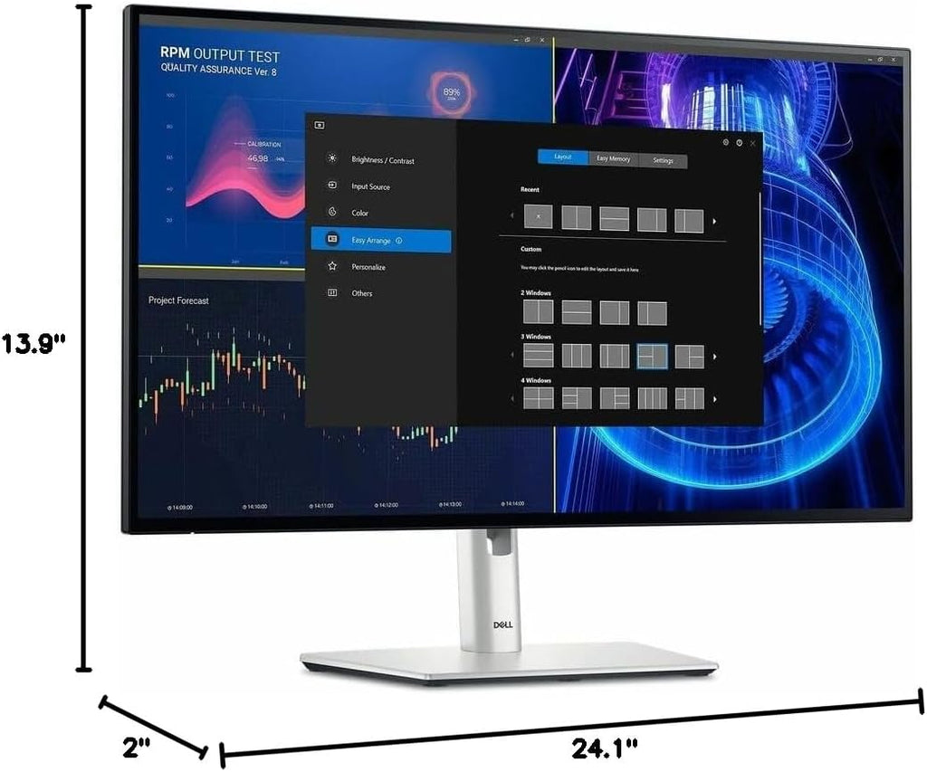 Dell UltraSharp U2724D 27' Class WQHD LED Monitor - 16:9 - Platinum Silver