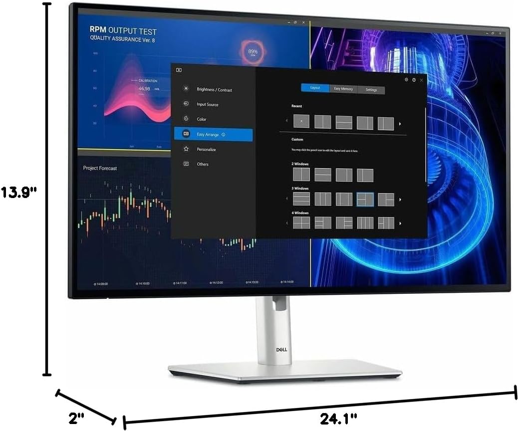 Dell UltraSharp U2724D 27' Class WQHD LED Monitor - 16:9 - Platinum Silver
