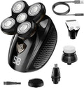 Electric Razor for Men, 5-blade LCD Display Wet Dry Beard Facial Body Electric Shaver Men Hair Electric Razor Bald Shaving Machine Waterproof Kit