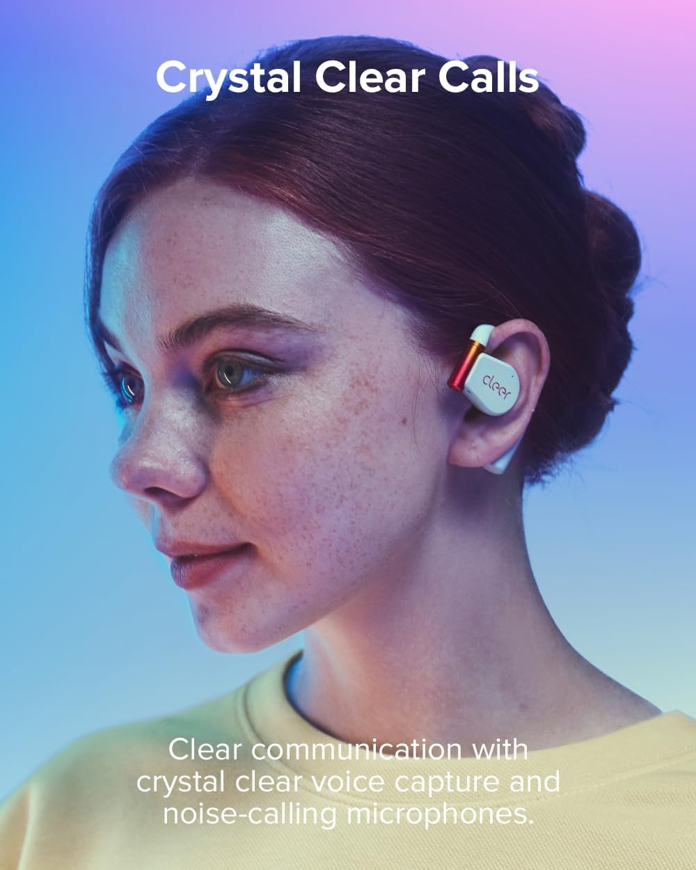 Cleer ARC 3 Gaming Earbuds - True Wireless Open Ear Headphones,Ultra-Low Latency,Snapdragon & Dolby Sound, Bluetooth 5.4, USB-C Dongle,50Hr Battery, Compatible with PS4, PS5, PC, Quest, Switch, White