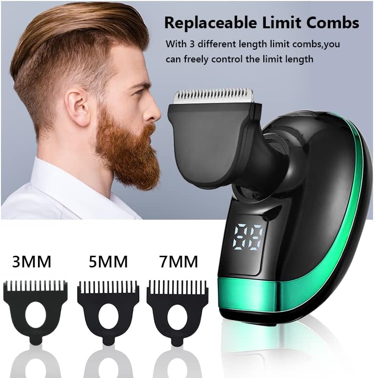 Electric Razor for Men, Multi Grooming Kit Digital Display Electric Shaver Hair Trimmer Beard Electric Razor Wet Dry Men Facial&Body Shaving Machine ( Color : Package A )