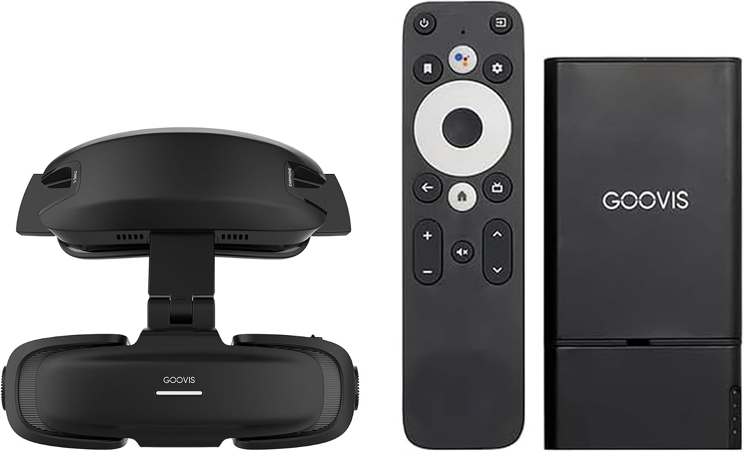 GOOVIS Art XR Head Mounted Display with D4H1 Media Player – 110'' FHD Micro-OLED Video Display, Lightweight & Compact, Unobstructed Vision, Works with PC/iPhone16/Android/Gaming Handhelds (Black)