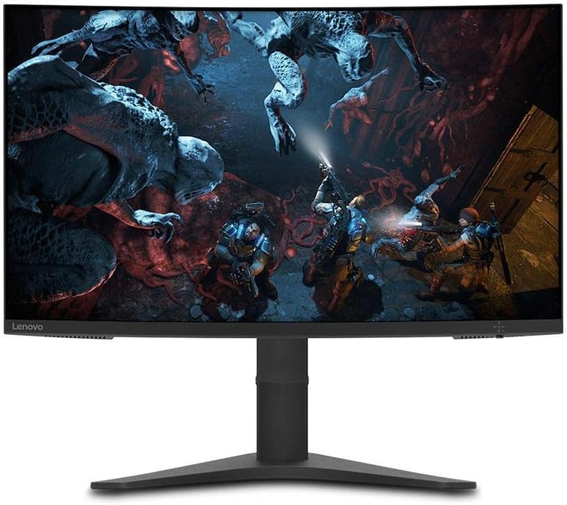 Lenovo G32qc-10 31.5-inch QHD Curved Gaming Monitor, 1440p, AMD FreeSync Premium, DisplayPort, HDMI, Narrow Bezels, Adjustable, VESA Mount, 66A2GCCBUS