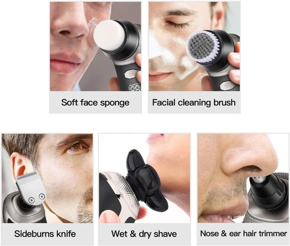 Head Shavers for Bald Men, Waterproof Electric Shaver for Men Beard Hair Trimmer Electric Razor Rechargeable Shaving Machine for Bald Head