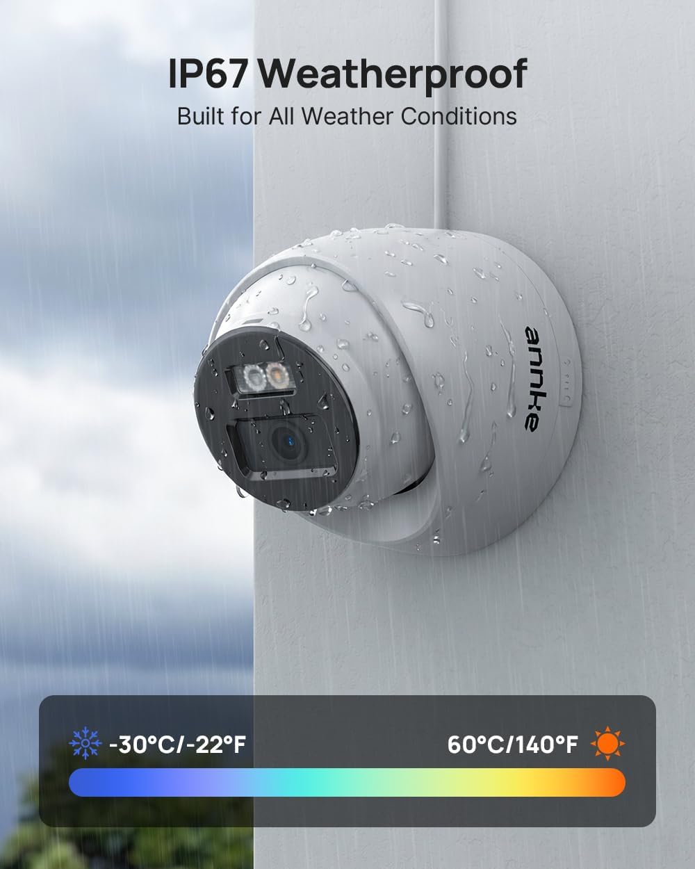 ANNKE C800 4Pcs Ultra HD 4K PoE Security Cameras with AI Human/Vehicle Detection, 8MP Turret IP Camera with Audio, Spotlight Color Night Vision, H.265+, IP67 Weatherproof, Support 512GB Micro SD