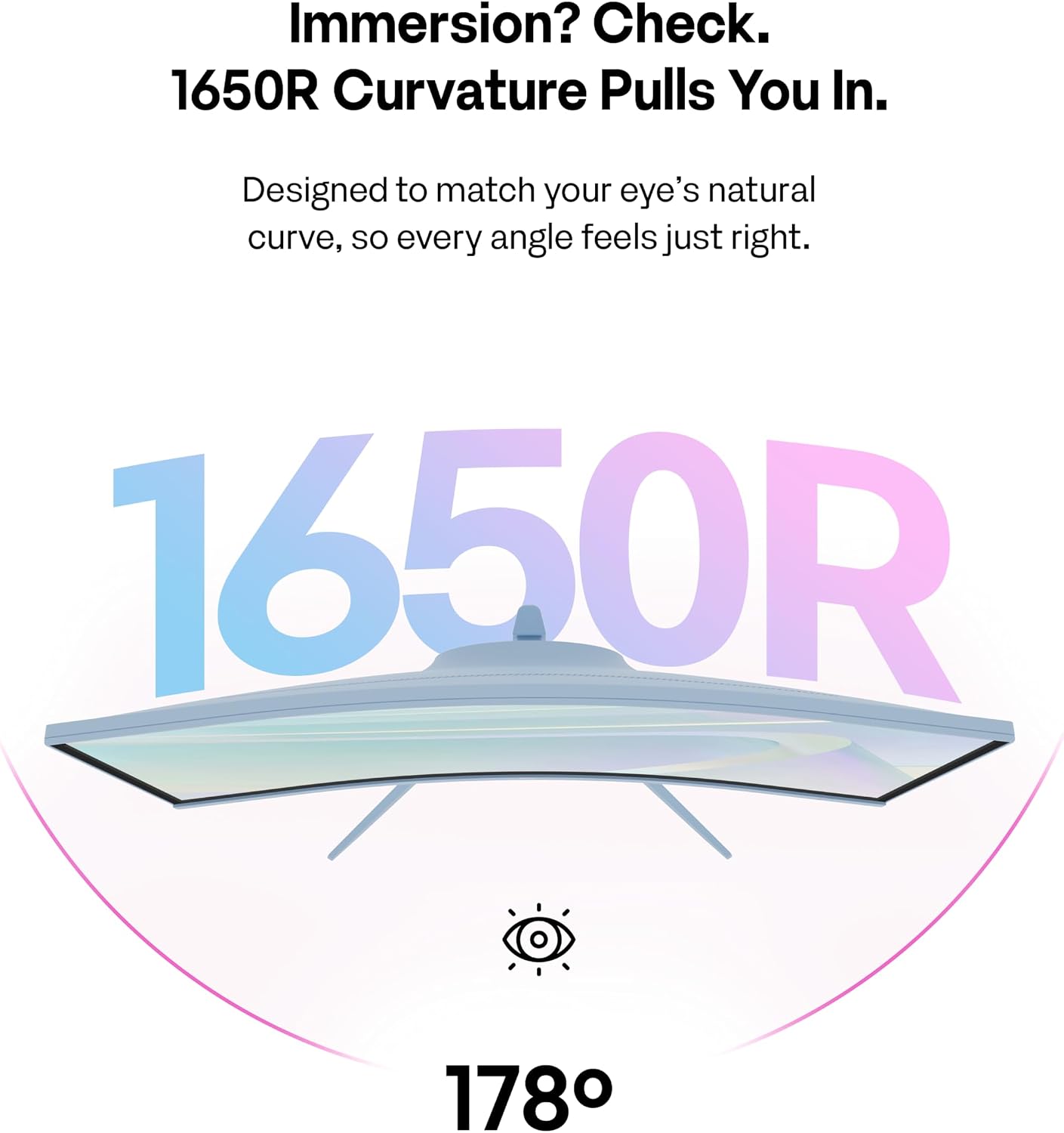 Pixio PXC279 Wave Blue 27 inch 300Hz Refresh Rate FHD 1080p Resolution 1650R Curved Fast VA Panel 1ms GTG Response Time Adaptive Sync HDR Curved Gaming Monitor