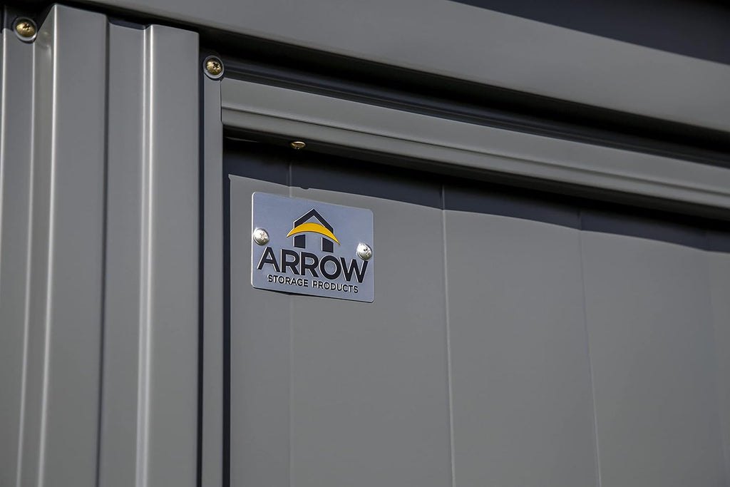 Arrow Classic Steel Storage Shed, 10x8, Charcoal