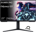 Samsung 27' Odyssey G3 Series FHD Gaming Monitor, 165Hz, 1ms, VESA Mount Capability, Eye Saver Mode, FreeSync Premium,Height Adjustable Screen, Black, with GSF HDMI Cable