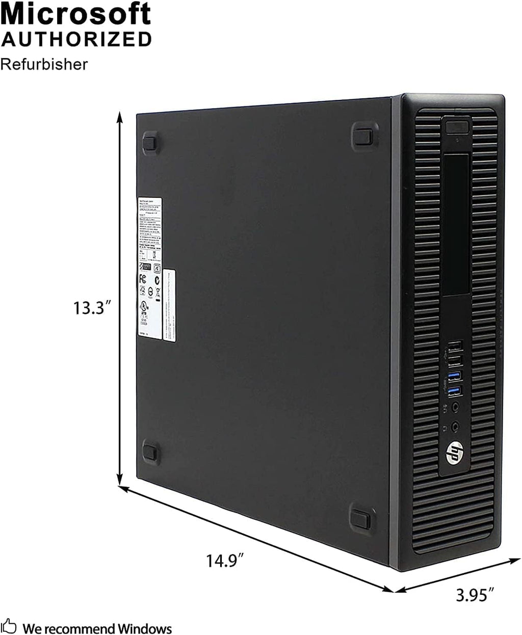 HP Prodesk 600 G2 SFF Desktop PC W11, SFF Computer w/ 24in LCD Monitor, i5-6500 Processor, 16GB RAM, 1TB SSD, RGB Speaker, DP Cable (Renewed)