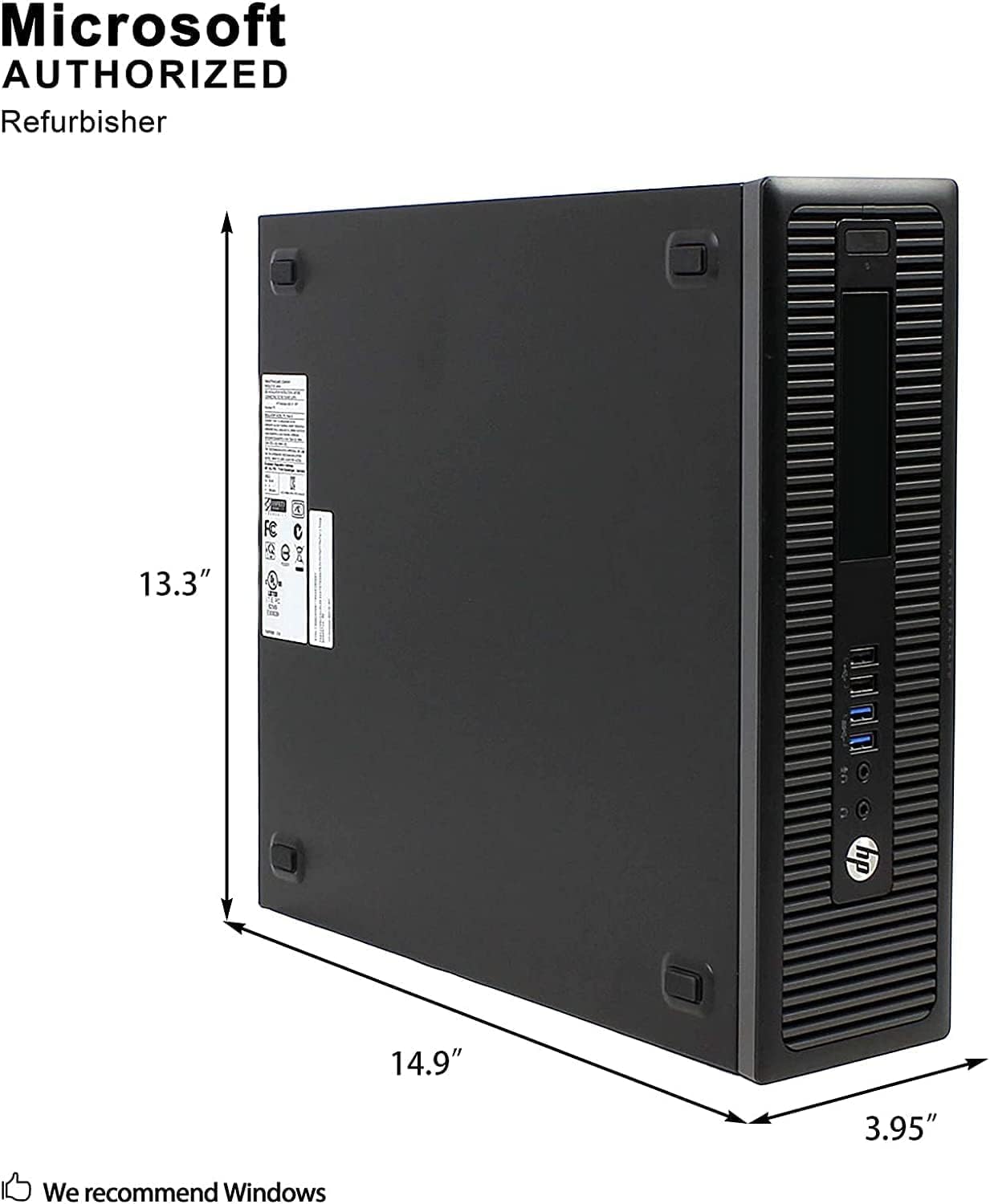 HP Prodesk 600 G2 SFF Desktop PC W11, SFF Computer w/ 24in LCD Monitor, i5-6500 Processor, 16GB RAM, 1TB SSD, RGB Speaker, DP Cable (Renewed)