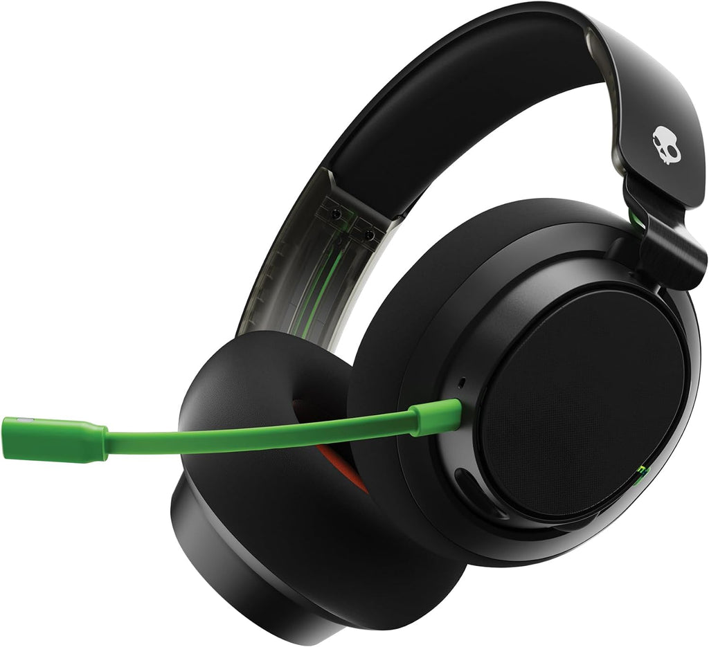 Skullcandy SLYR Pro Wireless Multi-Platform Gaming Headset, Bluetooth Headphones, 24 Hrs Battery, PC, Xbox, PlayStation, Nintendo Switch, 2.4GHz Low Latency Wireless Transmitter Included - Black/Green