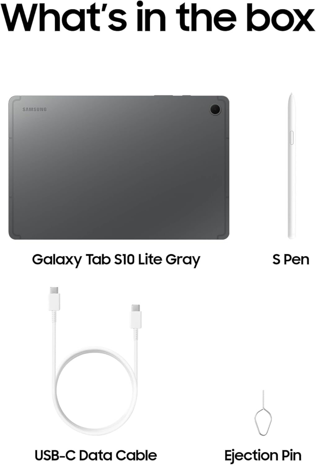 Samsung Galaxy Tab S10 Lite, 6GB RAM, 128GB, 2TB Expand, Long Battery Life, 10.9' LCD, S Pen for Note-Taking, Exynos 1380, Circle to Search, AI Tools, Gray