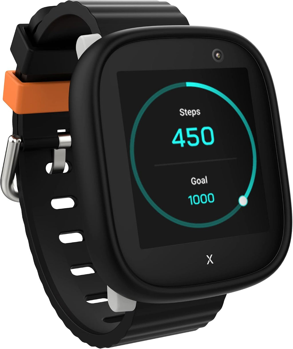 XPLORA X6 Play - Watch Phone for Children (4G) - Calls, Messages, Kids School Mode, SOS Function, GPS Location, Camera and Pedometer – (Subscription Required) (Black)