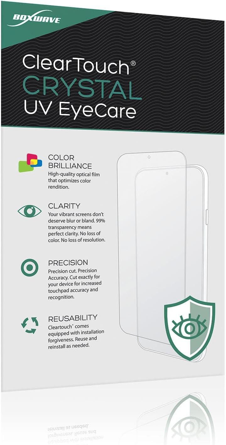 BoxWave Screen Protector Compatible With Sony INZONE M10S OLED QHD 480Hz Gaming Monitor (27 in) - ClearTouch Crystal Anti-UV EyeCare (2-Pack), Filters out Harmful Blue Light Reduce Fatigue