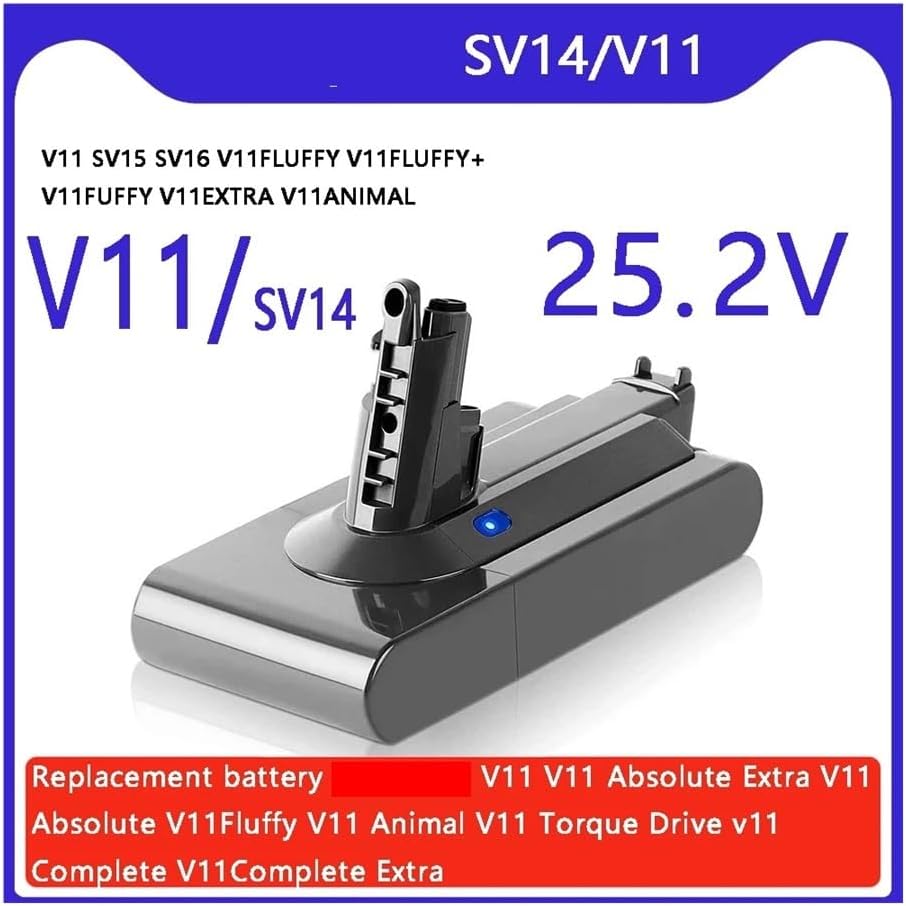 Compatible for Dyson V11 25.2V 12800mAh SV14 Lithium Li-ion Vacuum Cleaner Rechargeable Battery Absolute V11 Animal(12800mAh)
