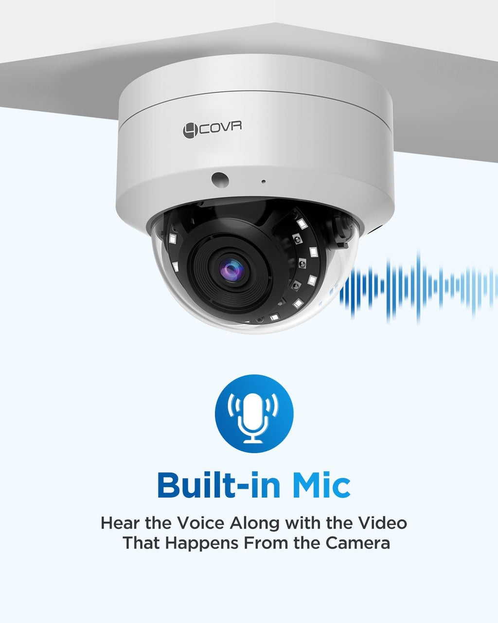 4COVR 4K Security Camera System, 6X 8MP IK10 Vandal-Proof Dome PoE IP Cameras, AI Human/Vehicle Detection, 8CH NVR & 2TB HDD, IP67 Weatherproof, 24/7 Outdoor Commercial Surveillance, LY54AX8M0806-1