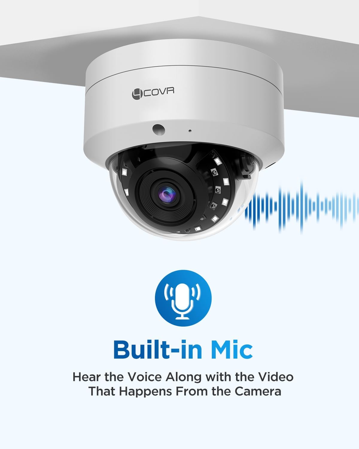 4COVR 4K Security Camera System, 6X 8MP IK10 Vandal-Proof Dome PoE IP Cameras, AI Human/Vehicle Detection, 8CH NVR & 2TB HDD, IP67 Weatherproof, 24/7 Outdoor Commercial Surveillance, LY54AX8M0806-1